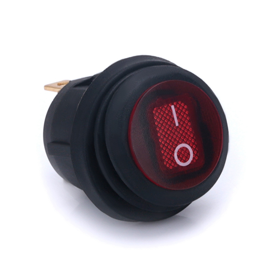 Red illuminated 2V 20A Waterproof On Off SPST rocker switch wireless remote power switch 230v For Car Auto Boat Marine