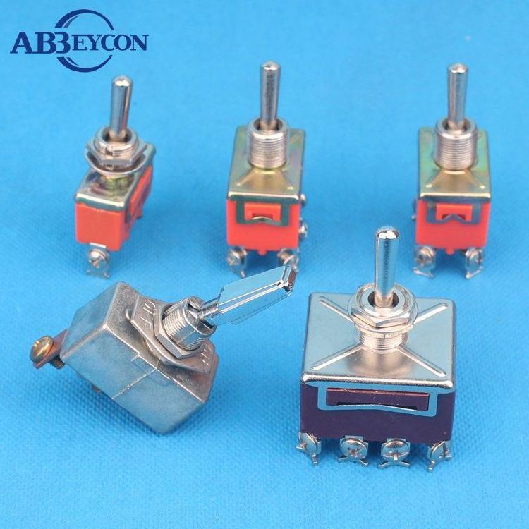 MTS-223-F1 (ON)-OFF-(ON) Miniature Toggle Switch with Metal Flat Lever