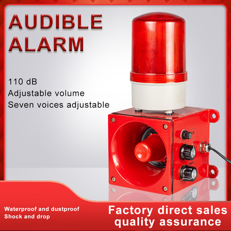 Emergency Alarm Safety Indicator Led Warning Light High Decibel Wide Range Flashing Warning Light With Buzzer