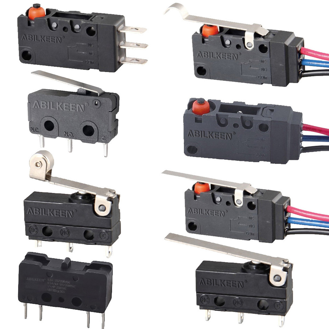 High temperature proof SPDT 1.5A 3A T105 ABILKEEN microswitch short lever latching micro switch