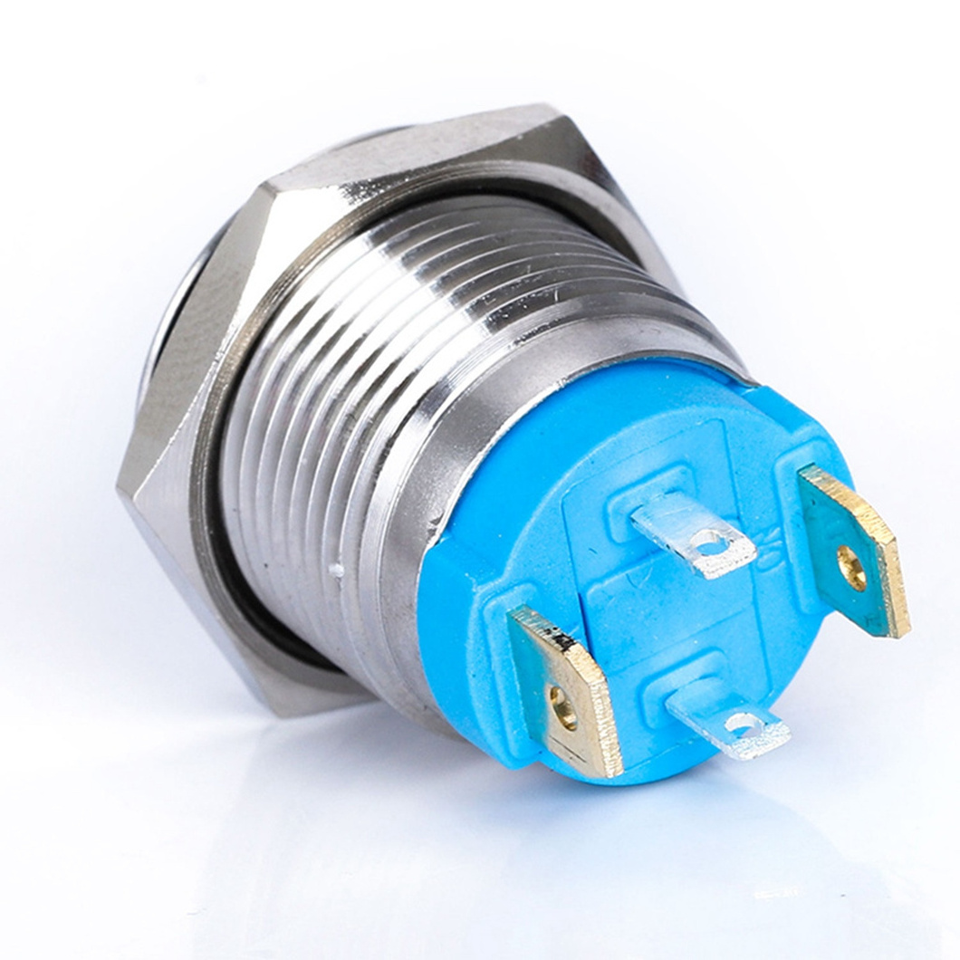 Factory Price 19mm Heavy Duty Momentary 4pin 12v 24v 36v Ring Led Push Button Light Switch