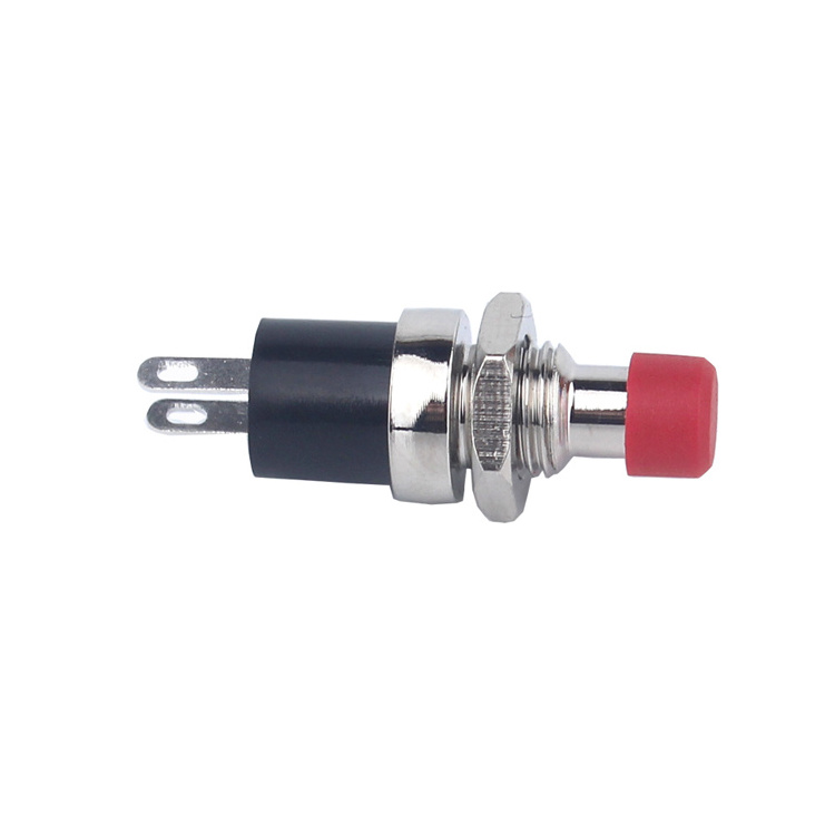 Two Colors Latching Switches 10mm Mini  2Pin Plastic Button Press ON Pulsador Switch Push Button Lock