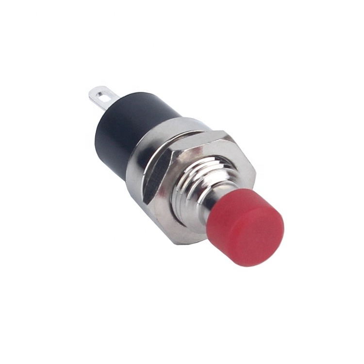 Two Colors Latching Switches 10mm Mini  2Pin Plastic Button Press ON Pulsador Switch Push Button Lock