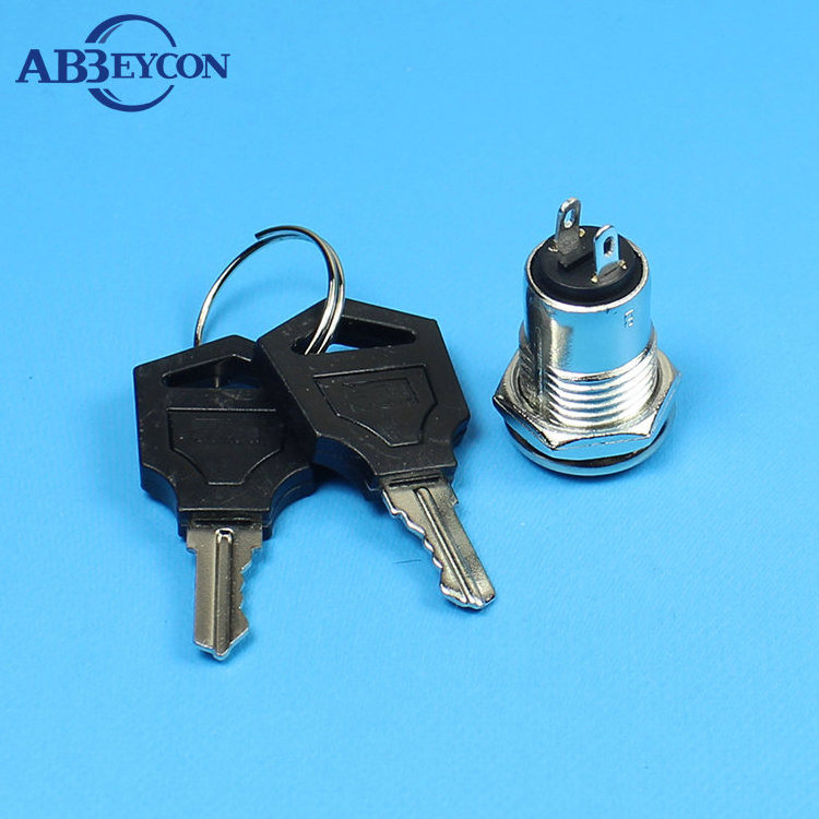 High quality Electronic Lock key switch 2 position/3 position Zinc Alloy Key Lock Switch/key operated switch