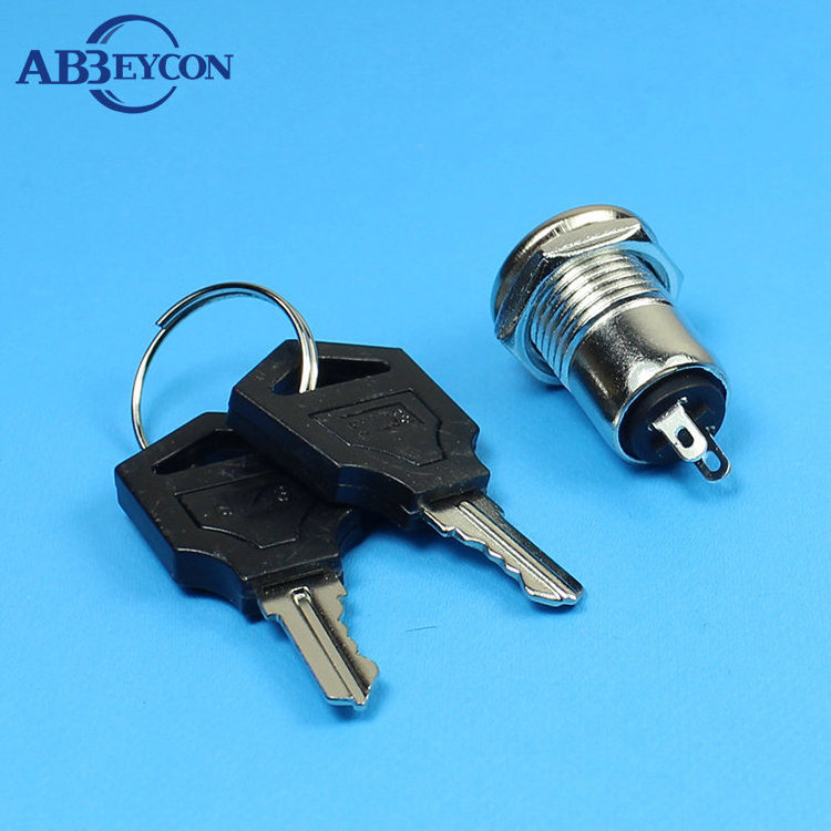 High quality Electronic Lock key switch 2 position/3 position Zinc Alloy Key Lock Switch/key operated switch