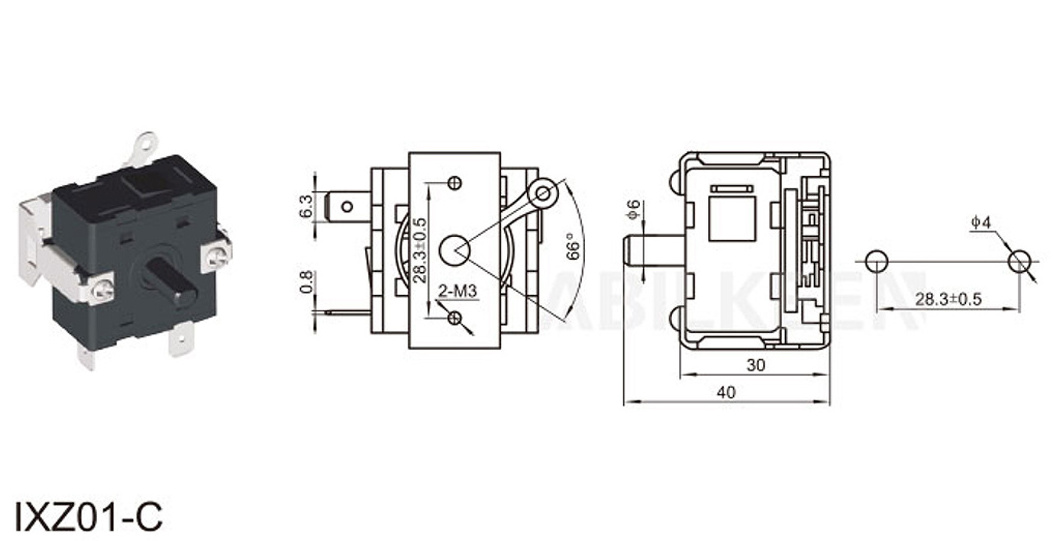 2position Black Pull switch 250V 16A 1P1T electric fan Rotary Switch on-off fan contral Rotary switch