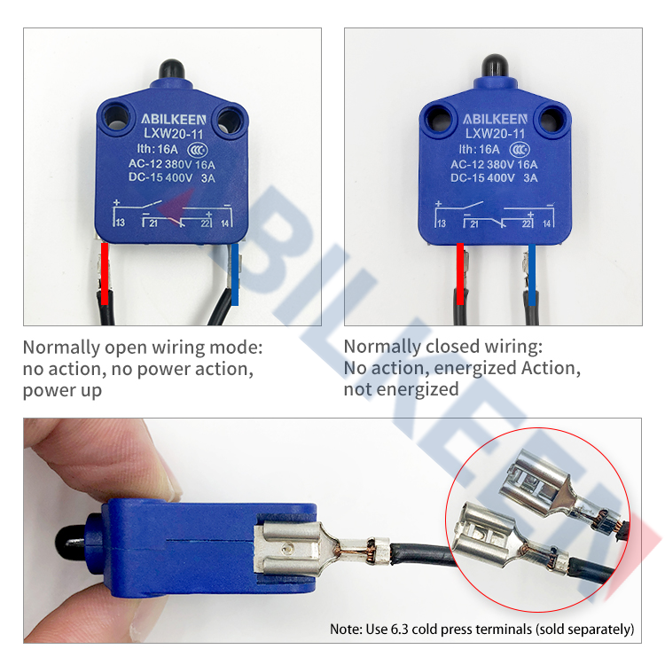 NS296 LXW20-11 15A 380VAC momentary ON flashlight big current micro switch