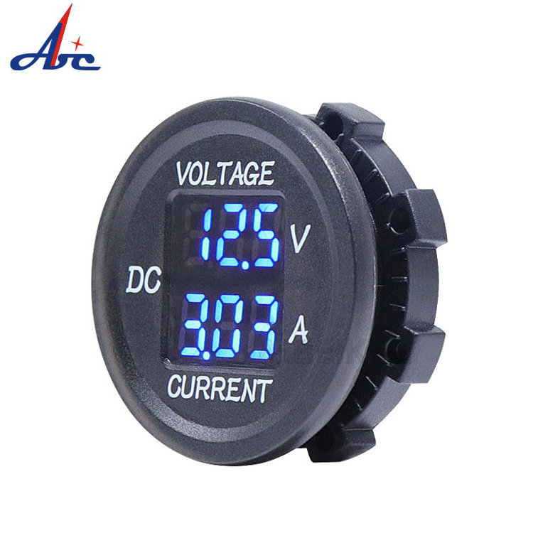 Hot Sale DC 12-24V Fireproof Digital Voltmeter & Ammeter With Led Light For Car Motorcycle Bus Scooter Dual LED Meter Socket