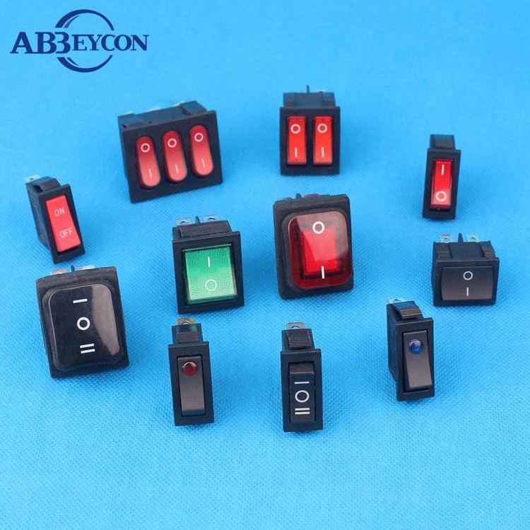 push button marine rocker switches 20A 12V car boat 4 way LED switch panel electrical water level control float switch