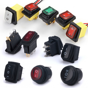 IP68 Waterproof Rocker Switch Illuminated LED 12V 3 pin SPST DPST ON OFF 5V 250V KCD4 3 1 Rocker Switch with Wire