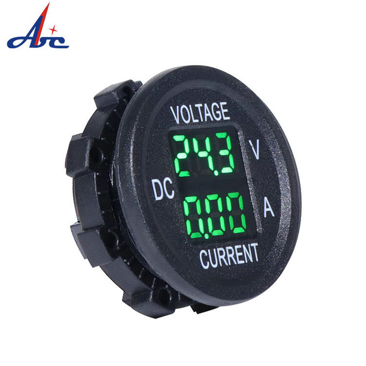 Hot Sale DC 12-24V Fireproof Digital Voltmeter & Ammeter With Led Light For Car Motorcycle Bus Scooter Dual LED Meter Socket