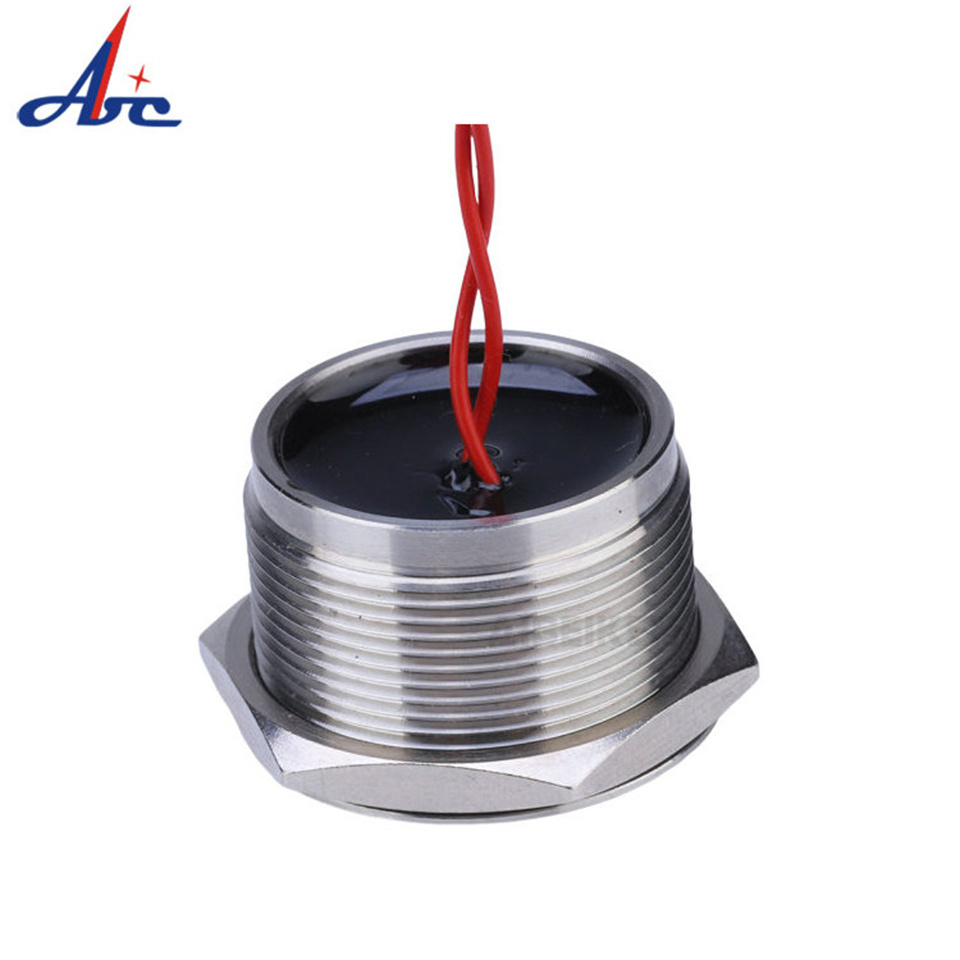 19mm Concave Round Head 2A Momentary IP68 Button Underwater Waterproof Metal Piezoelectric Switch