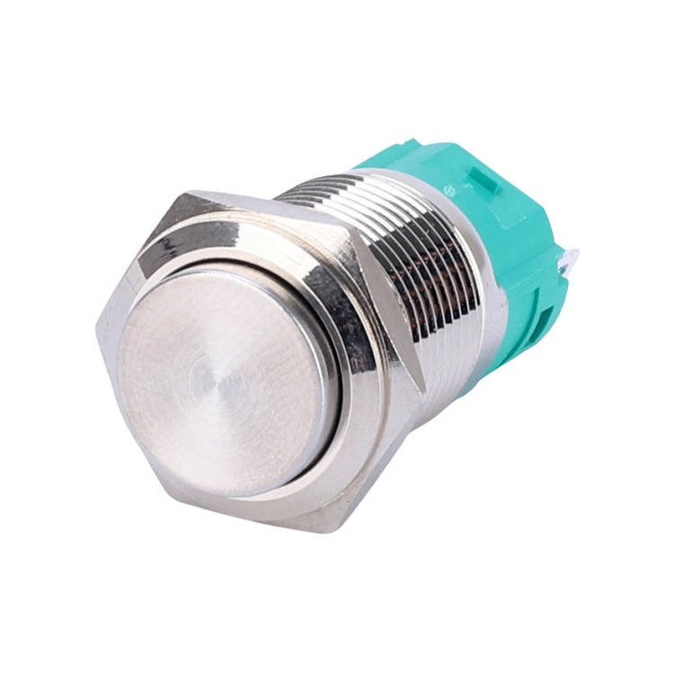 16mm IP65 Waterproof High Round Momentary 1NO1NC Stainless Steel Micro Push Button Switch