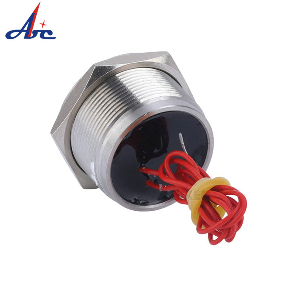 19mm Concave Round Head 2A Momentary IP68 Button Underwater Waterproof Metal Piezoelectric Switch