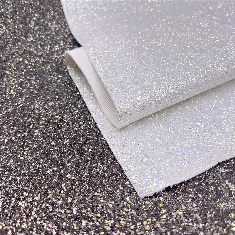 Solid Glitter Fabric Woven Backing For Hair Bows Shoes