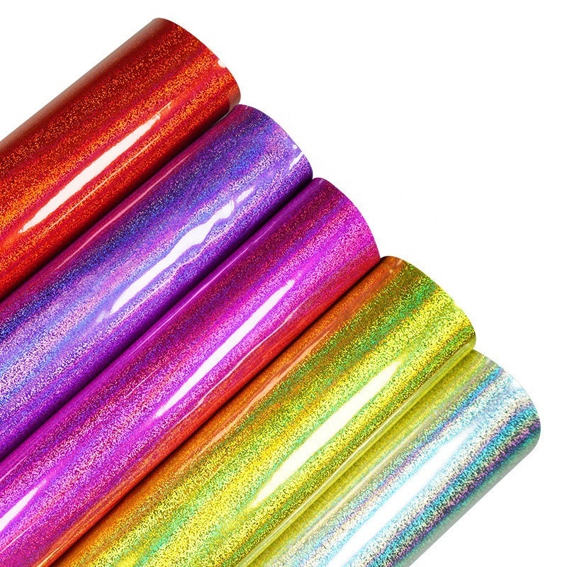 BY8024 PVC Iridescent Mirror Glitter Vinyl Fabrics For Handbags Shoes Purse Wallets Hairbows Notebook Crafts