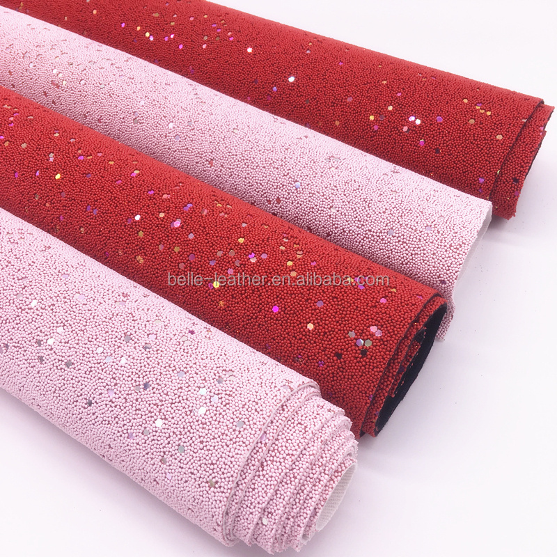 With Large Glitter Powder Beaded Glitter Fabric