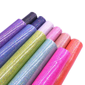 PVC Glitter Vinyl Leather Fabric For Kid's Bags Purses Hairbows