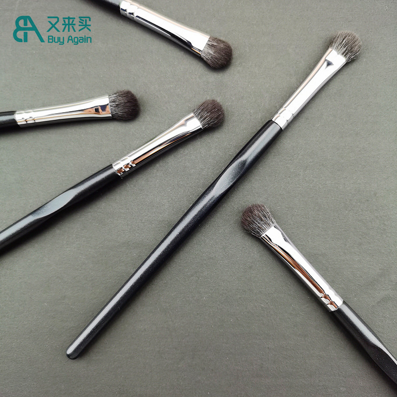 PRO Natural real goat hair Oval Fluff Shader shading brush all over lid shadow brush fluffy eyeshadow brushes