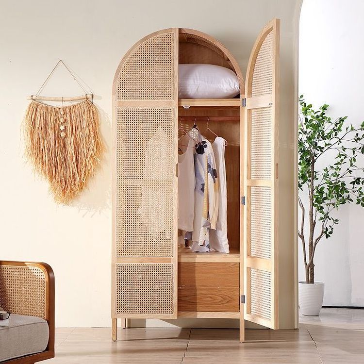 odern minimalist and creative rattan woven storage cabinet small unit art storage wardrobe for homestays