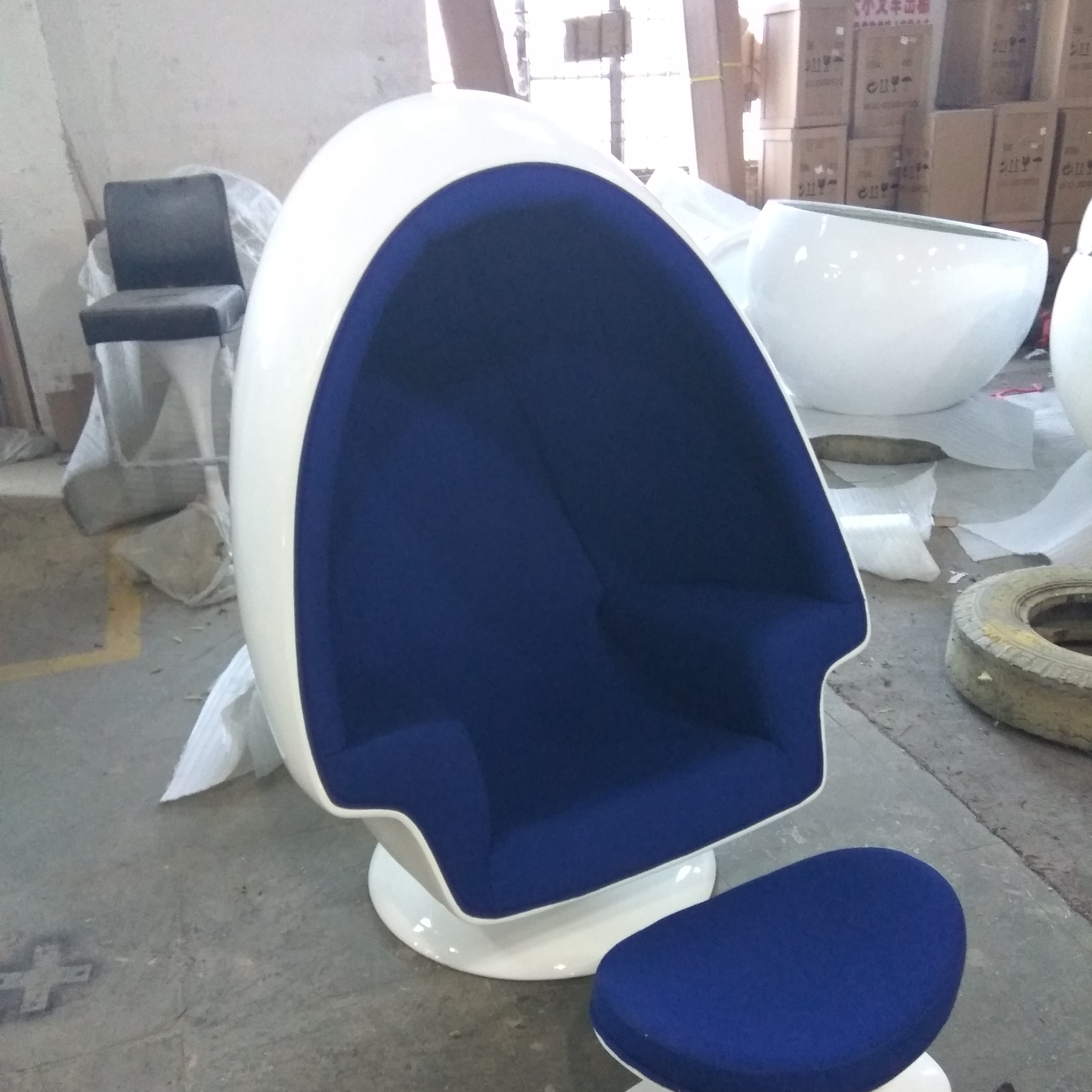 Egg Pod Chair Ottoman Modern Living Room speaker chair