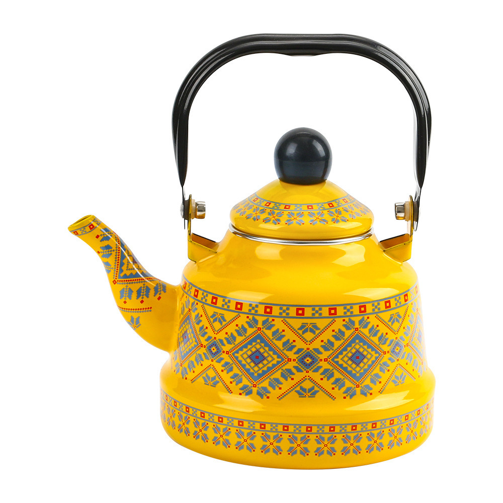 Enamel Tea Kettle Whistling Tea Kettles Enamel Interior Tea Pot   Pour Over Coffee Kettle for Stovetop