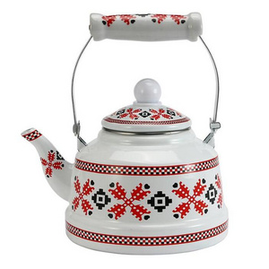 Colorful Water Tea Kettle Pot for Stove Top Porcelain Large Enamel Tea Kettle Retro Classic Design