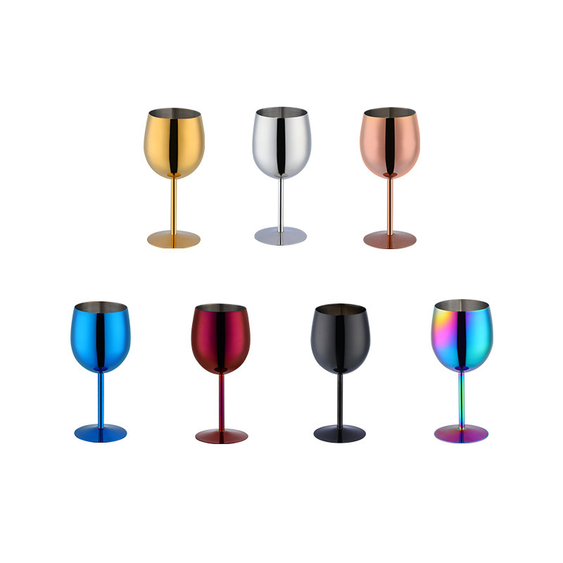 Buyer Star High Quality Goblets Red Wine Glasses Stainless Steel Stopper Cocktail Glass Wine Goblet