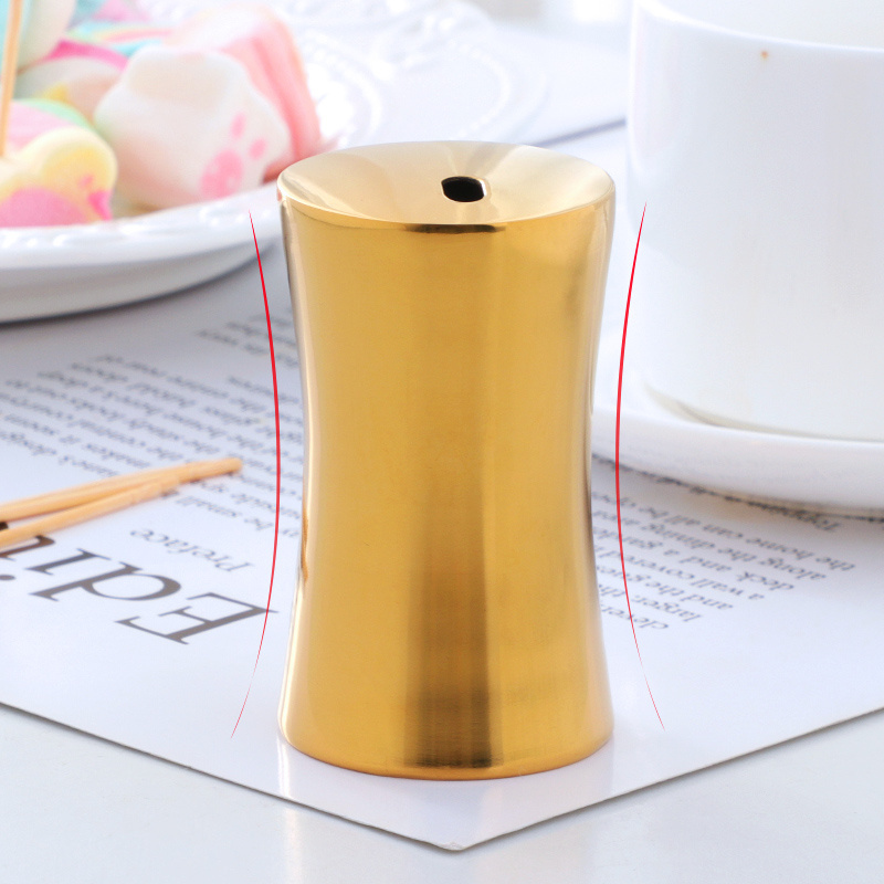 Titanium Steel European Style Sleek High-End Mini Toothpick Holder for Storage