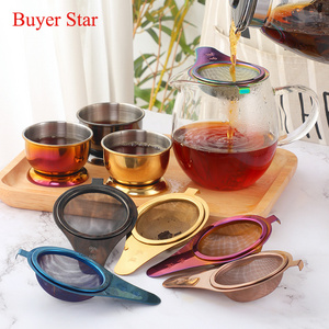 kitchen gadgets Gold Tea Infuser Stainless Steel 304 Mesh Tea Strainer Filter