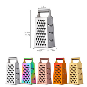 Multifunction Handheld Stainless Steel 4 Sides Kitchen Cheese Ginger Box Grater