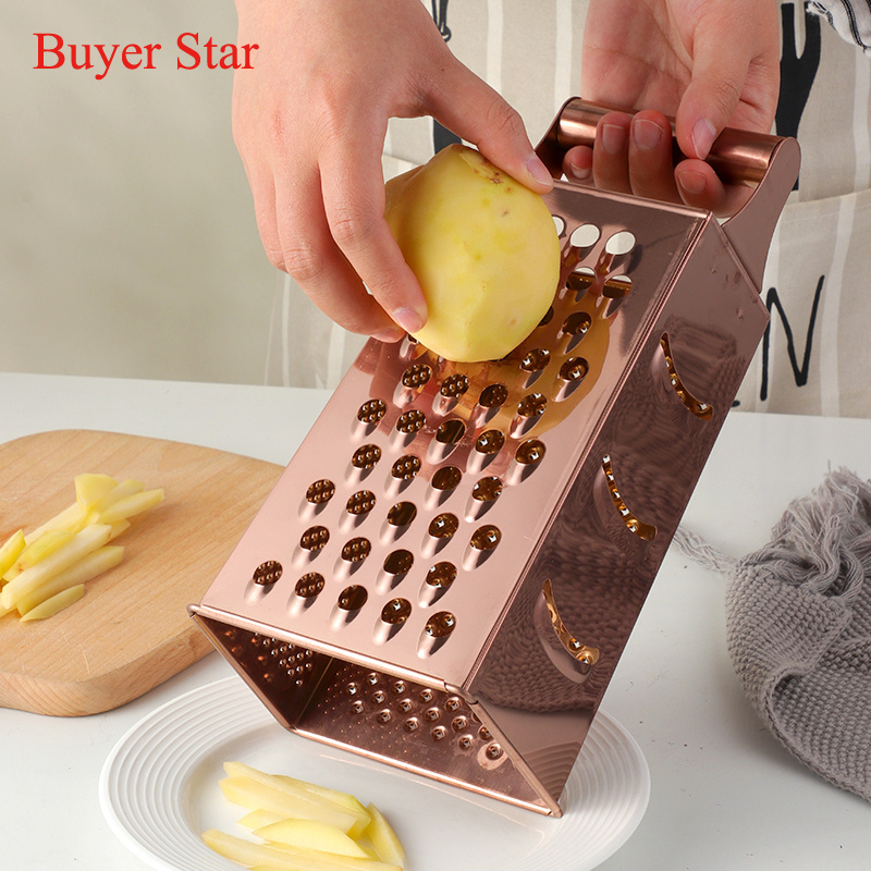 Multifunction Handheld Stainless Steel 4 Sides Kitchen Cheese Ginger Box Grater