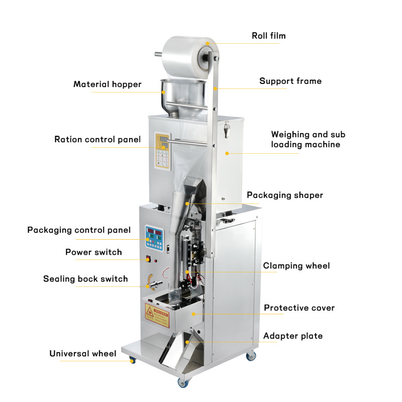 Automatic Nuts Dry Fruit Banana Chips Small Candy Granule Filling Packing Machine Peanut Powder Packaging Machines