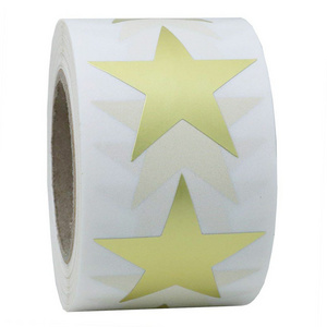 Five-pointed Star Motivation Sticker for Kids Self-adhesive Pentagram Student Stationery Label Roll 1inch