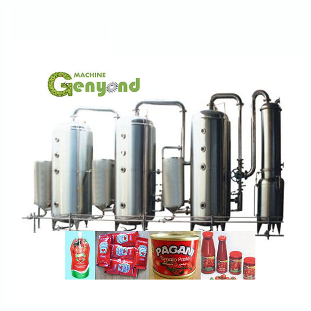 Shanghai factory Tomato paste pulping evaporation sterilization making machine sauce fruit jam ketchup complete production line