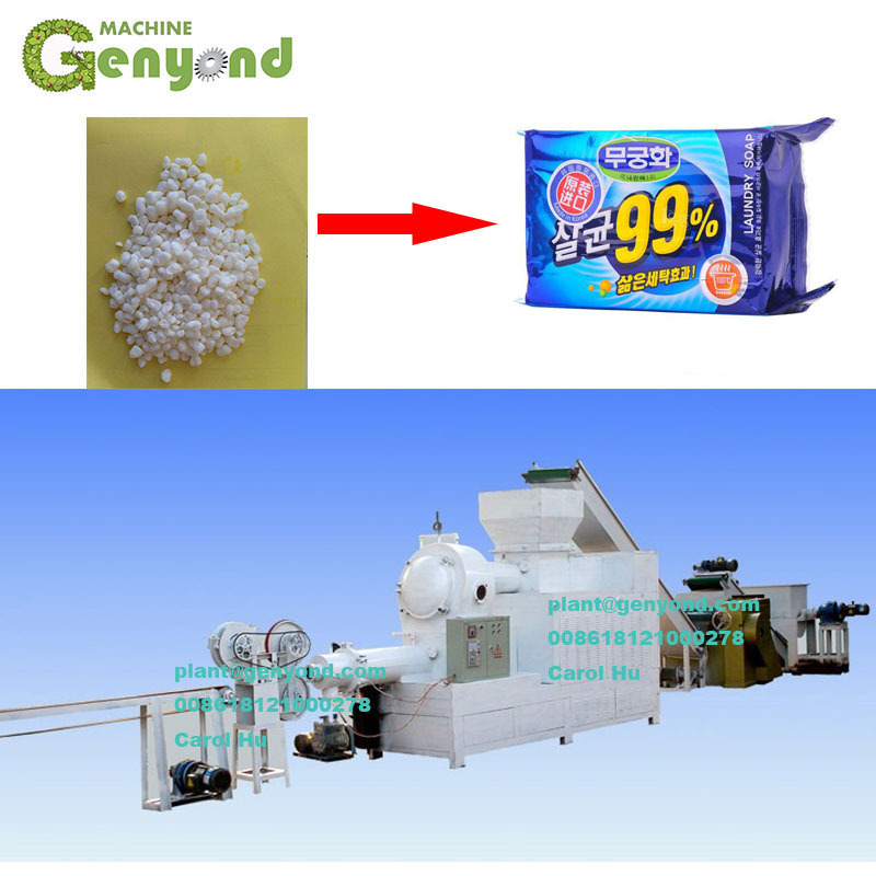 Genyond industrial laundry bath toilet soap bar factory production line forming equipment extruder soap making machine