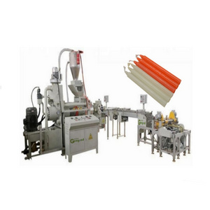 Factory Full Automatic Household High speed Wax candle production line process plant Rod pillar Candle Extruder Making Machine