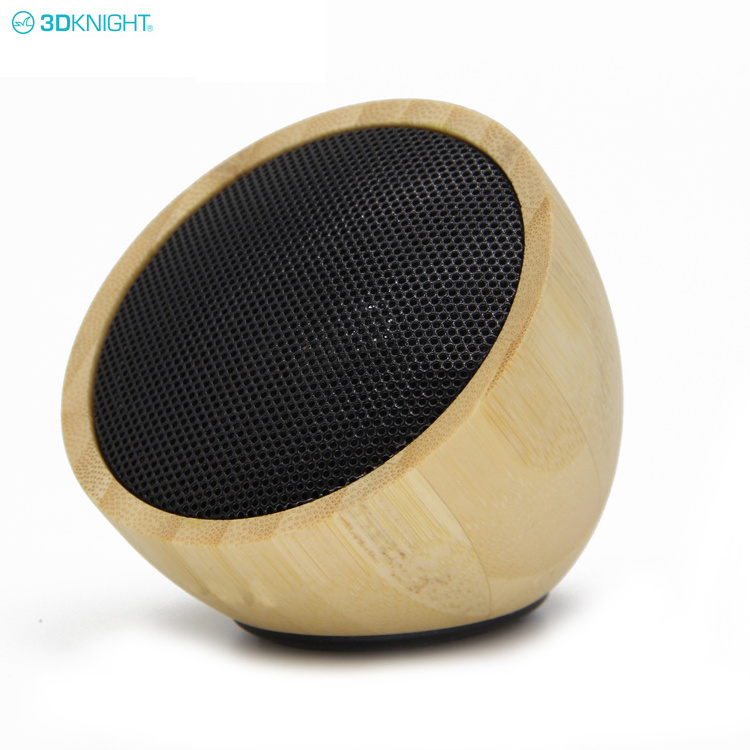 Custom Wooden Bamboo Portable Mini BT Wireless Speaker for Bookshelf Phone Home Computer