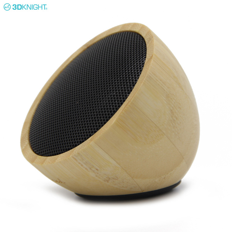 Custom Wooden Bamboo Portable Mini BT Wireless Speaker for Bookshelf Phone Home Computer