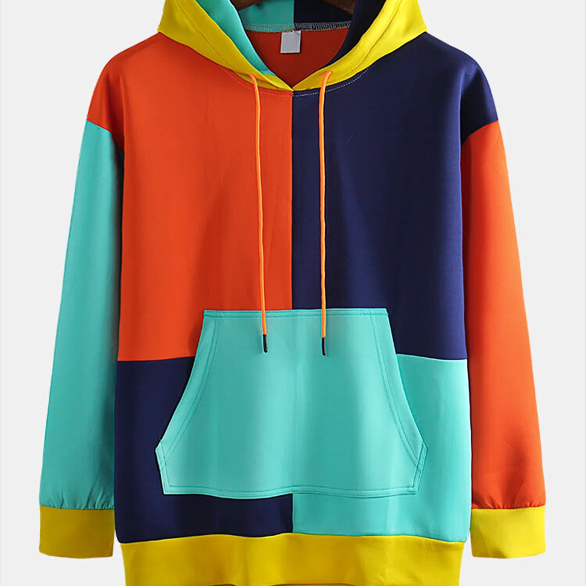 custom mens split color block pullover plain men's block colour hoodie colour blocking hoodies