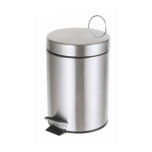 Large Small 50 Liters Portable Metal Waste Garbage Bin Pedal Step Kitchen Stainless Steel Trash Can Bin