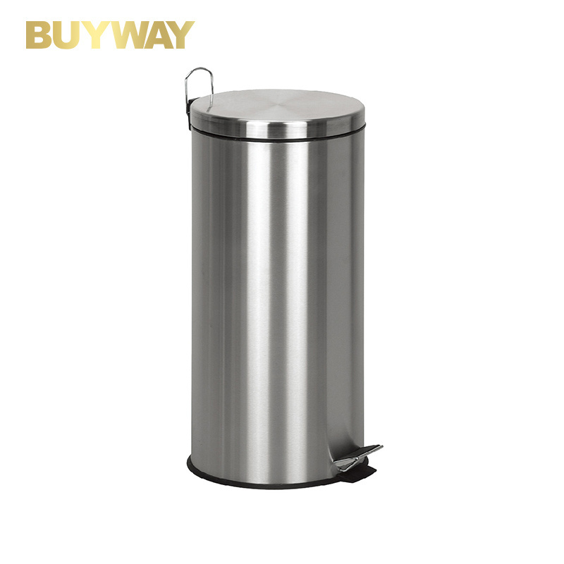 Large Small 50 Liters Portable Metal Waste Garbage Bin Pedal Step Kitchen Stainless Steel Trash Can Bin