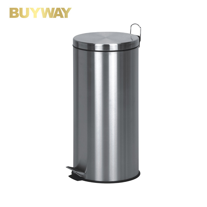 Large Small 50 Liters Portable Metal Waste Garbage Bin Pedal Step Kitchen Stainless Steel Trash Can Bin