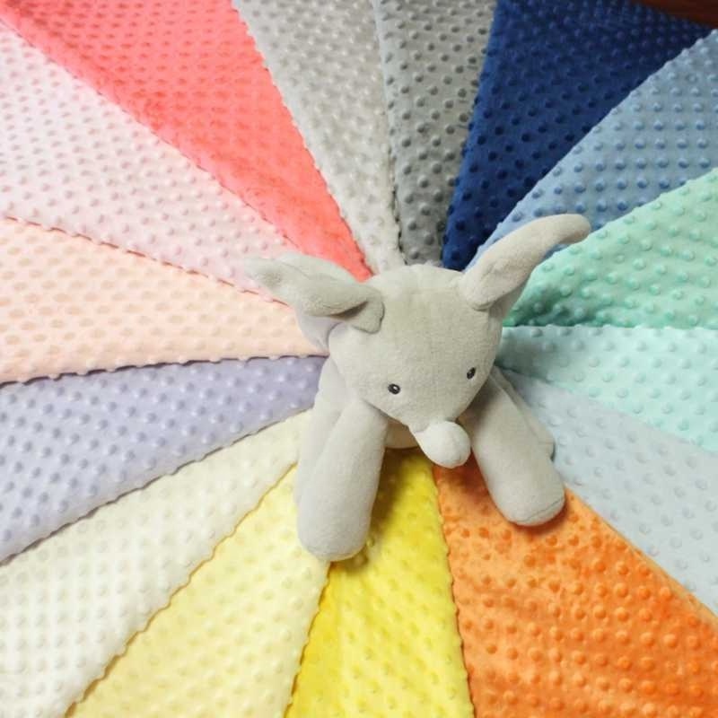 100% polyester Super Soft Baby Cuddle Minky Dot embossed design Bubble fleece Fabric for Baby Blanket