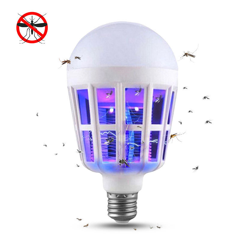 E27 Energy Saving LED Electric Bug Trap Repellent Zapper Killer Bulb