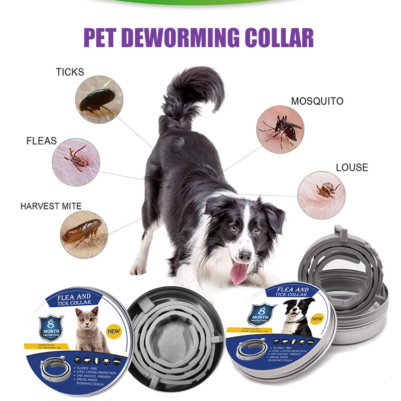 Flea And Tick Collar For Dogs And Cats Silicone Pet Treatment Anti Flea Collar