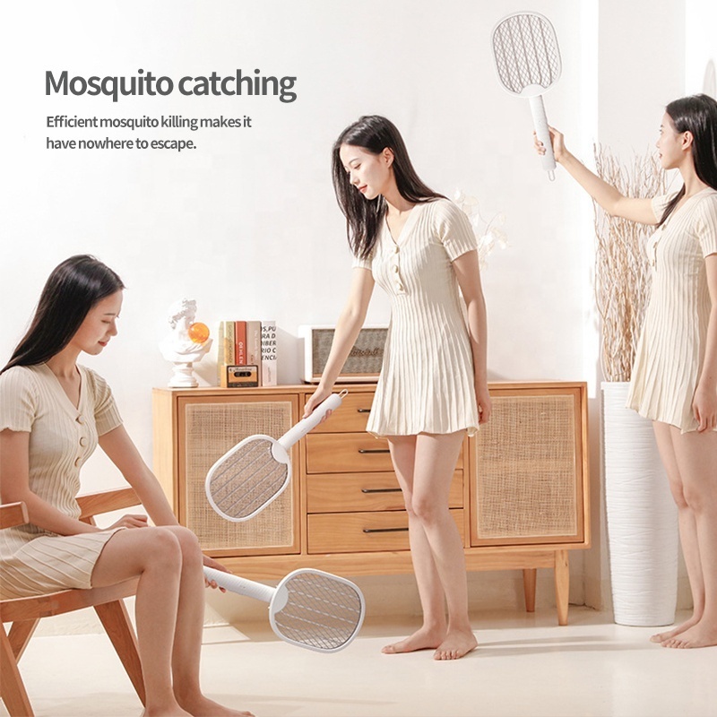 Safety Mosquito Racket Rechargeable Pest Control Outdoor Indoor Electric Mosquito Swatter