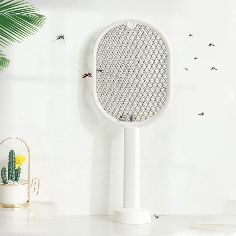 Electric Mosquito Swatter 2 in 1 USB Rechargeable Electric Lamp Fly Swatter For Home