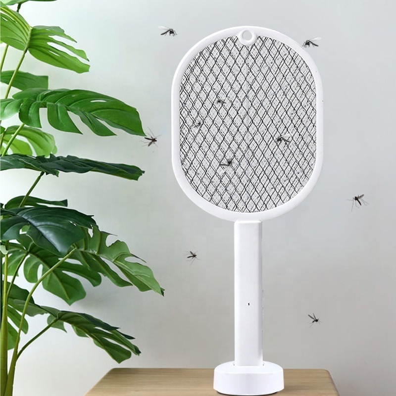 Electric Mosquito Swatter 2 in 1 USB Rechargeable Electric Lamp Fly Swatter For Home