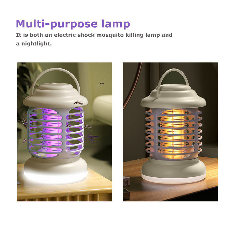 Mosquito Killer Lamp With UV Rechargeable Hand Held LED Bug Zapper